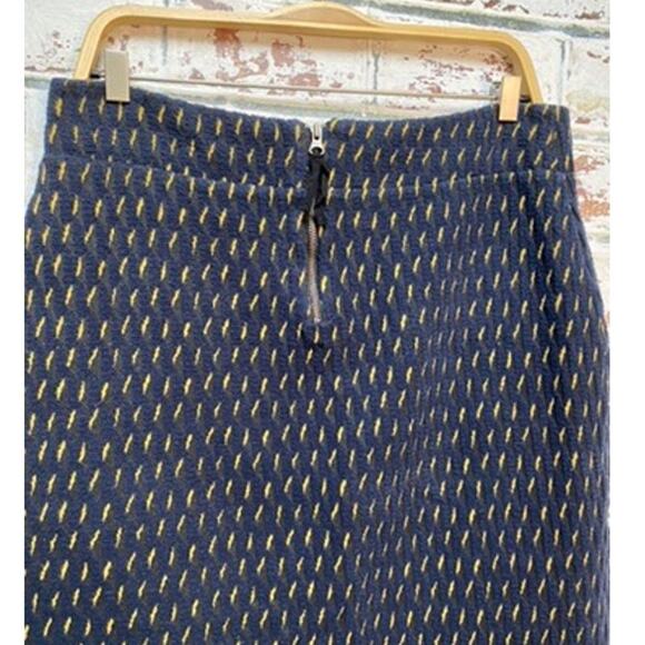 Anthropologie Maeve Hannon Cotton Bled Knit Textured Layered Pencil Skirt - Picture 13 of 13